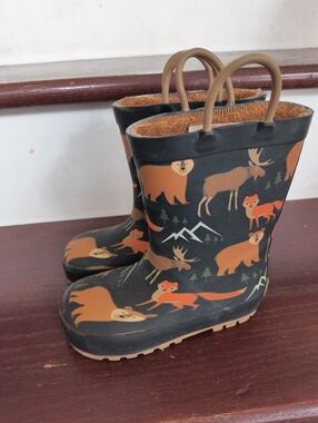 Western Chief Brown Faux Fur Lined Kids Boots